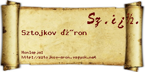 Sztojkov Áron névjegykártya